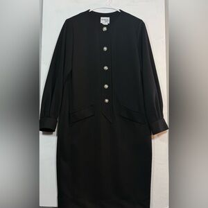 Vintage Made in the USA Brownstone Studio Petite Size 4 Black Dress
